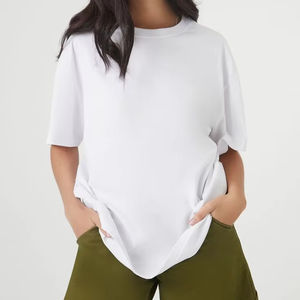 Plus Size Women's Summer Cotton Tshirt Loose Breathable Soft Knitted Fabric Eco-friendly Custom logo Easy O Neck Style - Product Image 2