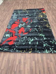 Alfombra de lana moderna tradicional hecha a mano para sala de estar 100% algodón fino con patrón abstracto juego de alfombras antideslizantes - Product Image 4