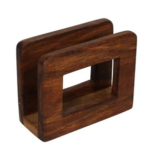 Porte-serviettes en bois décoratifs de table pour la maison avec poids en laiton pour décor de table d'hôtels et de restaurants - Product Image 4