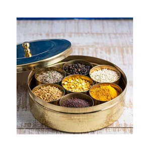 กล่องเครื่องเทศทองเหลืองกล่องเครื่องเทศ Masala Dabba - Product Image 2