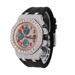 Trending Moissanite Luxury Mens Watch con Diamond Look cronógrafo Diseño impermeable Perfecto para negocios - Product Image 2
