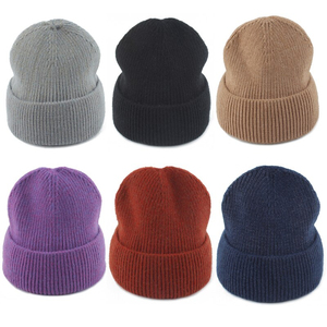 High Quality Popular Wool Winter Jacquard Knitted Beanie Caps Custom Size Warm Fashionable Fisherman Beanie For Men - Product Image 1