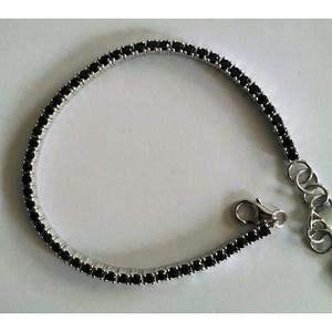 Pulsera de tenis de espinela negra Joyería de moda con estilo único - Product Image 1