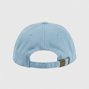 Gorra de Béisbol Azul Claro con Visera Color Mostaza, 6 Paneles, Ajustable, Unisex, de Sarga, para Primavera/Verano, Uso Casual, Ecológica y Reciclada - Product Image 3