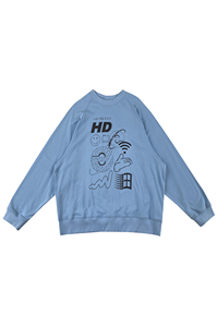 เสื้อฮู้ดสวมหัวคอกลมสำหรับผู้หญิง, เสื้อกันหนาวผ้าฝ้าย100% ลายการ์ตูนเสื้อฮู้ดไหล่ตกสไตล์ฤดูหนาวผ้าทอฮิปฮอปย้อมสีล้วน - Product Image 5