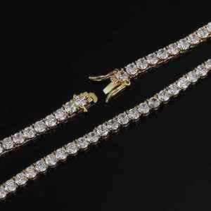 Vente chaude 925 Sterling Silver Cuban Link Chaîne Collier VVS Moissanite Full Iced Out Hip Hop Bijoux pour Hommes - Product Image 3