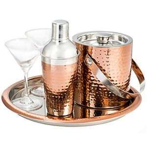 Handmade design copper ice <b>bucket</b> with <b>lid</b> and tong for wedding and bar accessory - Product Image 6