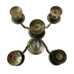 Candélabre en métal argenté de la plus haute qualité avec 5 bras bougeoir de décoration de noël bougeoir de conception moderne pour la meilleure vente - Product Image 4