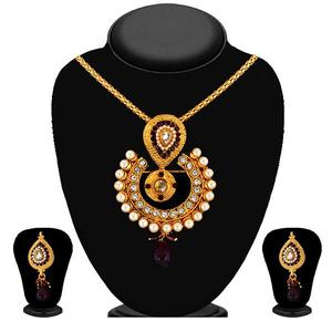 Soha Fashion <b>Fine</b> <b>Jewelry</b> <b>Set</b> Purple Austrian Stone Drop Pendant - Product Image 1
