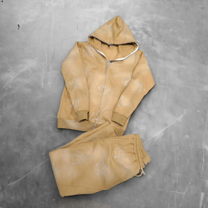 Survêtement avec strass pour l'hiver, survêtement chaud en coton de qualité supérieure avec logo personnalisé, survêtement respirant avec strass pour hommes, nouvel arrivage - Product Image 1
