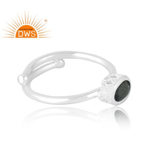 แหวนอัญมณีออบซิเดียนสีทองธรรมชาติสีเงินสเตอร์ลิง925เหมาะสำหรับเป็นของขวัญสำหรับผู้หญิง - Product Image 4