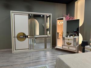 Ensemble de chambre à coucher moderne de luxe de grande taille avec coffre de rangement Mobilier de bureau à domicile pour la maison Hôtel ou ferme - Product Image 3