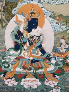 Thangka peint à la main : Guru <span class=keywords><strong>Pema</strong></span> Jungne - Lotus né du lac - Product Image 3