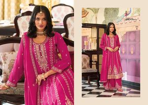 Chinon de couleur incroyable avec broderie Salwar Suit Fabricant et fournisseur de Surat - Product Image 2