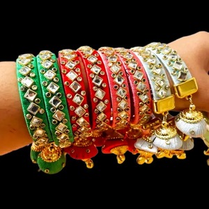 Stone Silk Thread Bangles Women Navratri <b>Gift</b> <b>Hamper</b> Karva Chauth Varalakshmi Vratham Sankranti Puja Housewarming Return <b>Gifts</b> - Product Image 6