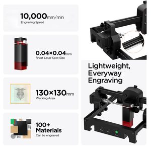 Grabador Láser ACMER S1 <span class=keywords><strong>de</strong></span> 6000mW para <span class=keywords><strong>Principiantes</strong></span>, Mini Máquina <span class=keywords><strong>de</strong></span> Grabado en Madera para Manualidades, Vidrio, Cuero, 5.1x5.1 Pulgadas, Clase 4 - Product Image 2