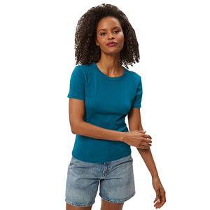 Venta al por mayor de las mujeres de gran tamaño 180gsm peso pesado Camiseta de algodón personalizado holgado Streetwear verano transpirable de secado rápido - Product Image 1