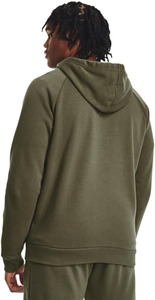 Olive green <b>zip</b>-up <b>hoodie</b> and jogger set with drawstring hood, front <b>pockets</b>, and elastic cuffs for a cozy and casual fit. - Product Image 3