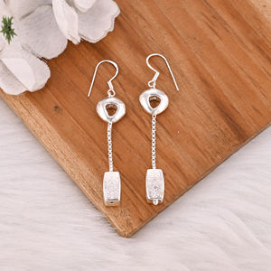Pendientes Colgantes de Plata de Ley 925 con Diseño Único, Más Vendidos, para Aniversario de Bodas, Joyería de Plata Lisa Hecha a Mano - Product Image 5