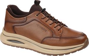 Chaussures de marche pour hommes en cuir véritable noir à lacets, bout rond, semelle intermédiaire EVA amortie, semelle extérieure en caoutchouc, style décontracté toutes saisons - Product Image 2