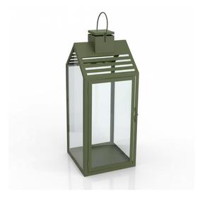 Farol de Vela de Hierro con Forma de Cabaña Decorativa de Metal de Nuevo Diseño, Lámpara de Huracán de Metal con Recubrimiento en Polvo de Primera Calidad para Eventos y Bodas - Product Image 1