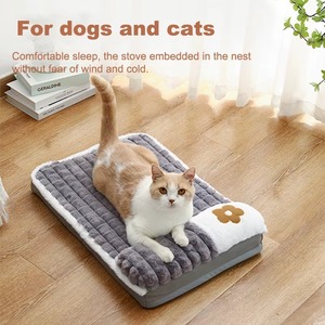 Beliebtes, warmes, rutschfestes Hundebett mit weichem Kissen zum Nackenschutz, waschbare Haustier-Schlafmatte, Haustierbett-Produkt - Product Image 3