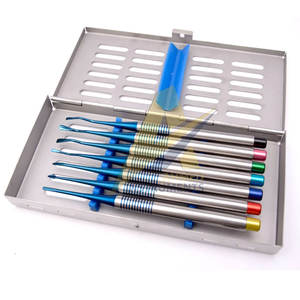 Ensemble de 07 Embouts Enduits en Titane Bleu, Cassette Dentaire Gratuite, Instrument Dentaire par SUAVE SURGICAL INSTRUMENTS - Product Image 1