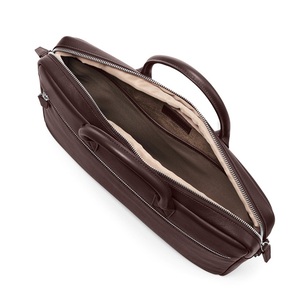 Micro mallette d'affaires en cuir avec logo personnalisé en usine sac à bandoulière vintage pour ordinateur portable en matériau véritable pour hommes - Product Image 3