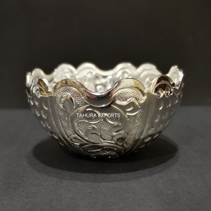 Élégant nouveau bol de service au chocolat bol à plateau en argent avec support présentoir à desserts alimentaires de qualité supérieure pour plateau de décoration de table d'hôtel - Product Image 3