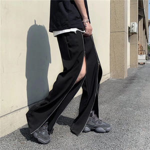 Pantalon polyvalent en nylon personnalisable pour homme Pantalon cargo baggy anti-rides avec coupe-vent brodé Taille extensible - Product Image 1