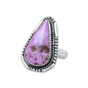 Bijoux minimalistes Bagues en pierres précieuses en forme de poire en argent sterling 925 massif bijoux fins du fabricant indien - Product Image 1