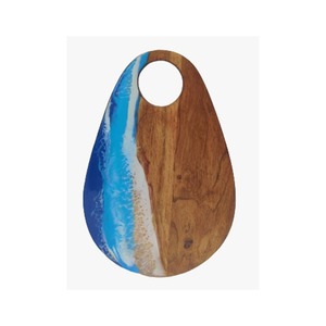 Tabla de servir redonda de madera personalizada al por mayor con temática de ángel de resina, modelo de pintura de estilo artificial, artesanías de resina - Product Image 5
