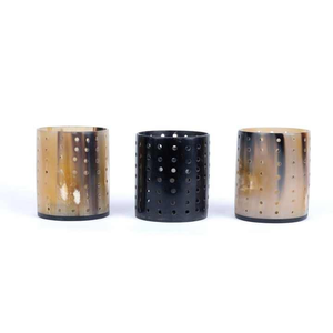 Bougeoir en corne naturelle de buffle de haute qualité et biologique et porte-lampe en T d'Inde par cescent crafts - Product Image 6