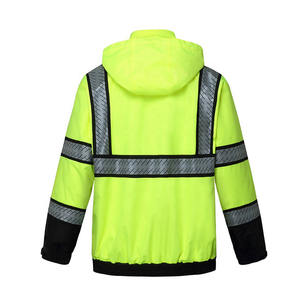 Fashionable Sporty Customized Safety Reflective Canvas Working Jacket for Men with Front Logo Option - Product Image 3