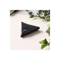 Bamby-Pochette à bijoux en cuir véritable multi-usages marron croco