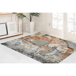 Alfombra Abstracta con Diseño de Dinosaurios y Graffiti Urbano: Alfombra Impresa con Diseño Moderno de Dinosaurios, Alfombra Suave con Pelo Largo - Product Image 4