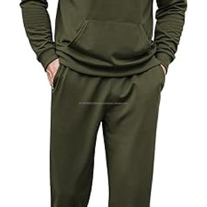 Conjunto Deportivo de Felpa de Algodón Estilo Urbano, Conjunto Deportivo Informal con Efecto Desgastado, Personalizado, Grueso, para Hombre, 100% Algodón - Product Image 4