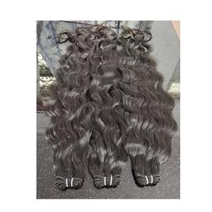 มัดผมธรรมชาติแบบลอนผมอินเดียบริสุทธิ์ยังไม่ผ่านกระบวนการผมปลายหนาปลายผมสำหรับวัดความเงางามแบบนุ่มขายส่ง - Product Image 3