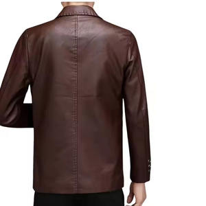 Chaqueta de Cuero de Alta Calidad para Hombre en Venta al por Mayor, Chaqueta de Cuero Ajustada, Estilo Casual Urbano para Hombre - Product Image 5