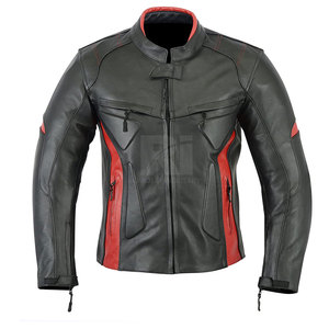 Último diseño de la venta caliente de cuero chaquetas de moto de alta calidad precio razonable chaqueta de moto de cuero genuino - Product Image 1