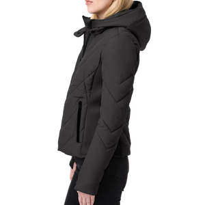 Chaqueta Bomber para Mujer, Estilo 2024, con Logotipo Personalizado, Unisex, Invierno, con Capucha, Impermeable, Ecológica, con Cuello Alto, Larga y Delgada - Product Image 3