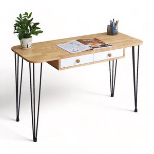 Modern Rubber Wood <b>Desk</b> with Hairpin Legs 120x50cm BD68110 - Product Image 1