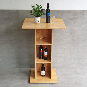 Combo Set 70cm Square Wood <b>Bar</b> <b>Table</b> <b>and</b> 2 <b>Stools</b> for Basement Restaurant Hotel Furniture CBCF304 - Product Image 4
