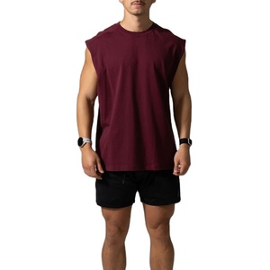 Yoga Wear Clothing High Quality <b>Stringer</b> Men Loose Fit Unisex Longline Plus Size Breathable Running Athletic Sports Tank Top - Product Image 4