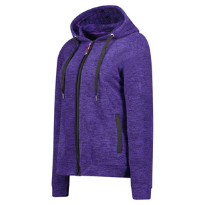 Chaqueta de Forro Polar con Capucha Ajustable y Puños Elásticos con Cremallera Transpirable para Mujer, Chaqueta de Viaje Cómoda, Suave y Cálida - Product Image 4