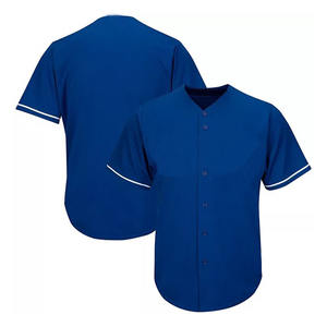Fournisseur d'uniformes d'équipes de baseball avec impression par sublimation respirante en polyester/coton, maillot de baseball personnalisable - Product Image 1