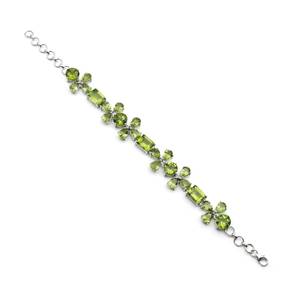 Natural Octagon Peridot Gemstone <b>Bracelet</b> 925 Sterling Silver Jewelry Gift For Women Wife Handmade August <b>Birthstone</b> Christmas - Product Image 2