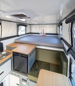 Moderna Minirremolque de Viaje de Aluminio, Autocaravana, Casa Rodante Plegable con Capacidad Todoterreno para Viajes por Carretera de 4 Personas, Aventuras al Aire Libre - Product Image 2