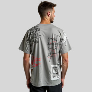 เสื้อยืดผู้ชายกันหดไหล่โอเวอร์ไซส์พิมพ์โลโก้ตามสั่งด้านหน้าเปล่าคุณภาพสูง - Product Image 3