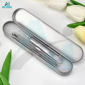 Juego de 11 Piezas de Instrumentos para el Acné de Acero Inoxidable ALMAC, Herramienta de Belleza Reutilizable de Alta Calidad con Pinzas - Product Image 3